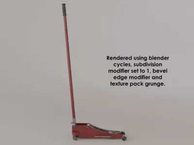 Garage car jack Low-poly 3D model