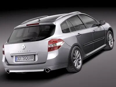 Renault Laguna Estate 2011 3D Model 3D model