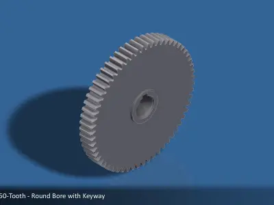 60-Tooth Spur Gear 03 3D print model
