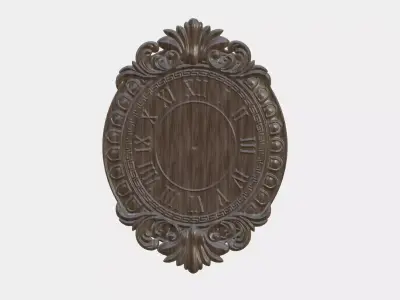Wooden Clock Decor 3D print model shop