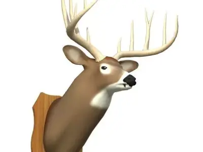 Mounted Deer Trophy 3D model