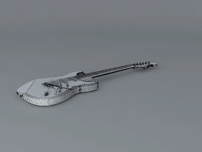 70s Fender stratocasterguitar Free 3D model