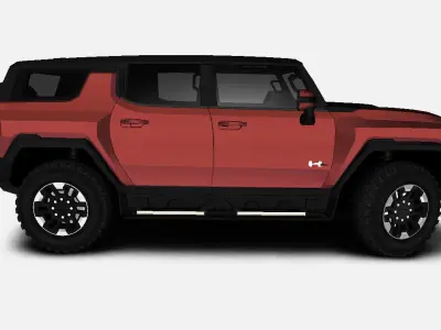 GMC Hummer EV 2023 SUV with Simple Interior Gameready Low-poly 3D model
