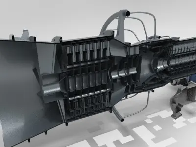 GAS Turbines LM2500 3D print model