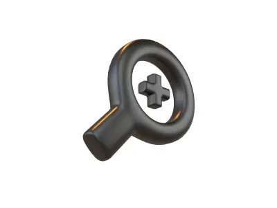 Zoom In Symbol v1 001 Low-poly 3D model