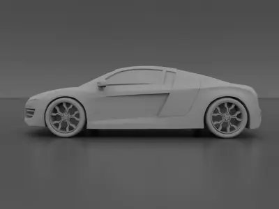 Audio R8 model Low-poly 3D model