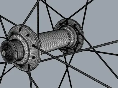 bicycle wheels front and rear 3D model