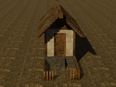 Medieval House 2 Free low-poly 3D model