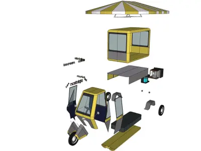 Mobile Sales Cart 3D model