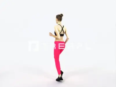 Beauty 03I Running Jogging Sports Woman Low-poly 3D model