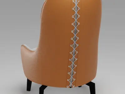 Armchair - CENTURY Low-poly 3D model
