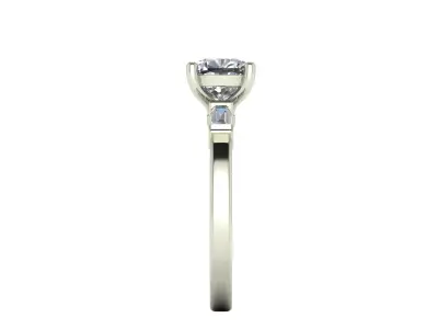 Diamond Women Fashion Ring R11 3D print model