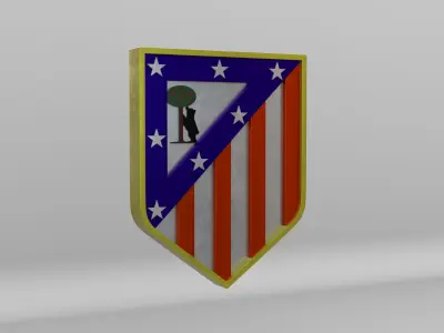 Club Atletico de Madrid Team Logo 3D model