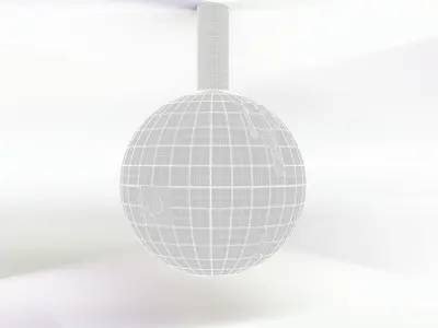 Horror disco ball Low-poly 3D model