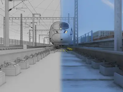 China Railway High CRH3C 3D model