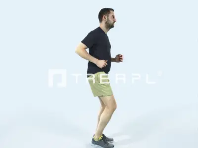 Portrait 07H Running Jogging Football Sports Man Low-poly 3D model purchase