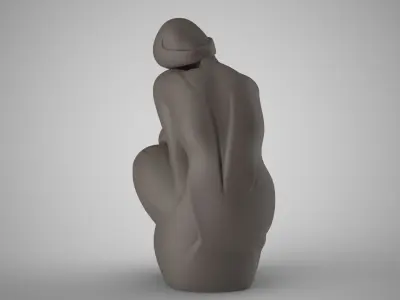 Abstract Thinking Woman 3D print model