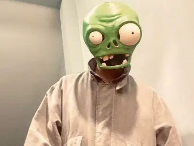 Zombie Plant Head Decoration Wearable - Plants vs Zombies 3D print model