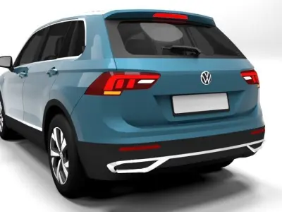 VW TIGUAN 2021 Low-poly 3D model
