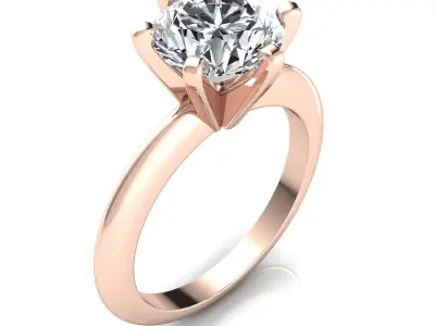 Vintage Solitaire Ring 3d Model Print  3D print model