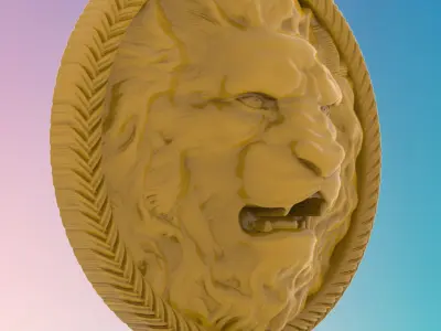 Ornament lion 3D MODEL STL FILE FOR CNC ROUTER LASER 3D print model