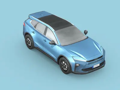 Toyota Crown Signia 2025 Low-poly 3D model