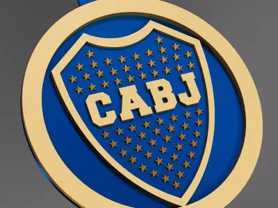 Boca Juniors logo 3D print model