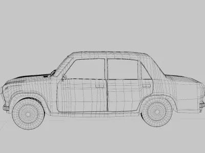 Low Poly Classic Car 3D Model  Free low-poly 3D model