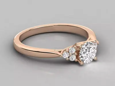 Engagement Diamond Ring 3D print model