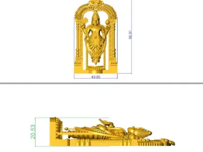 Tripati Balaji Pendant  3D print model
