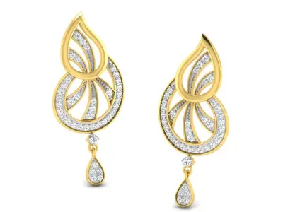 Diamond Earrings 3D print model
