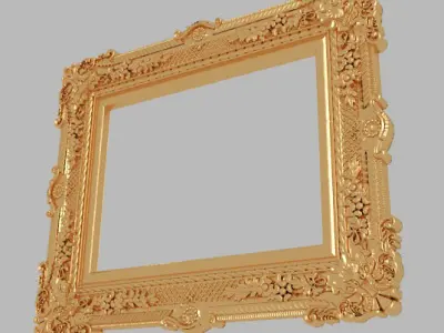 Classic frame of luxurious gold interior inlaid gold leaf CNC Texture