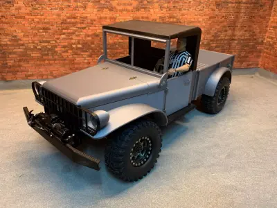 LIKE DODGE M37 - BODY FOR AXIAL SCX10II 313MM CHASSIS 3D print model