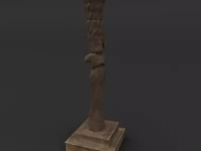 Idol B wooden candlestick 3D model