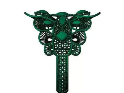 537 Teardrop Filigree Bloom Ring 2gm 3D print model