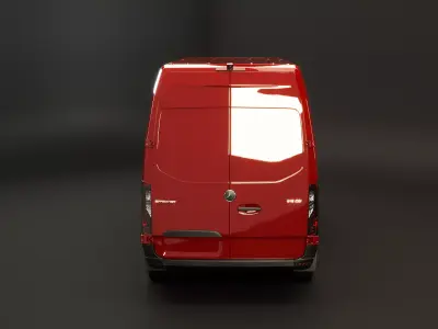 Mercedes Sprinter High Roof Low-poly 3D model