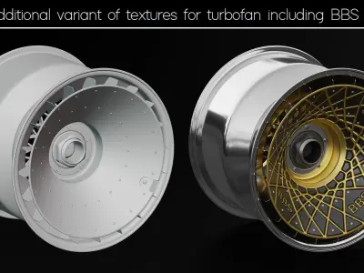 BBS E57 Turbofan 19in Rim Porsche 935 3D Model 3D model