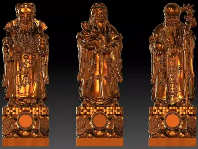 Fu Lu Shou 2 3D print model