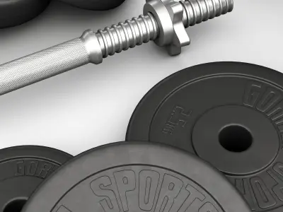 Dumbbell set of dumbbells 3D model