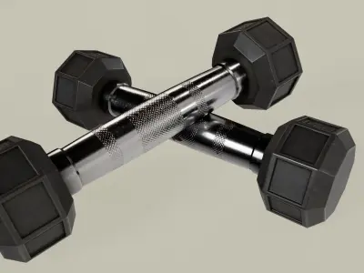 Dumbbell Game asset Low-poly 3D model