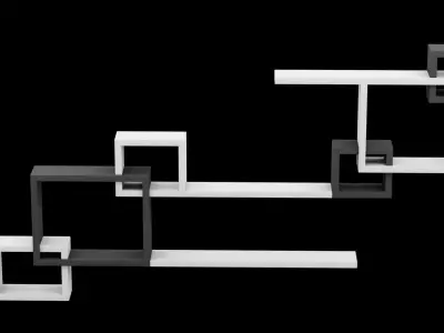 Geometrical Furniture Design Low-poly 3D model shop