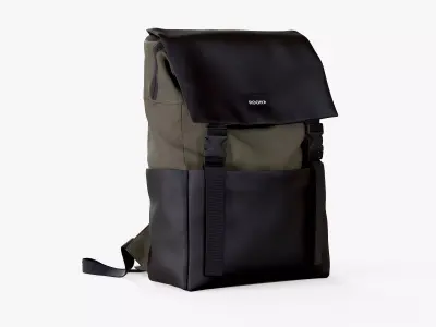 Backpack Rooh Green Low-poly 3D model