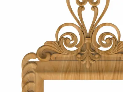 Carved picture frame STL 3D model 127