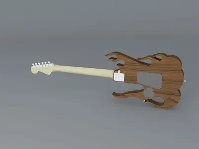 Old custom guitar Free 3D model