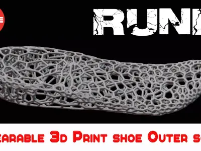 Wearable 3D Print shoe outer sole Free 3D print model