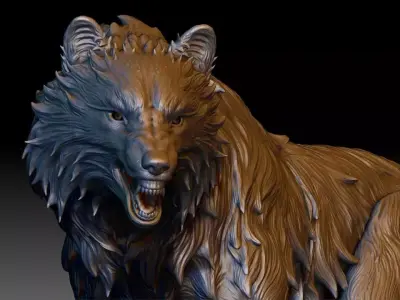 Wolf highpoly 3D model