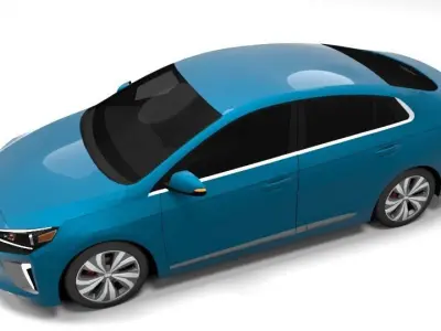 HYUNDAI IONIQ LOWPOLY Low-poly 3D model