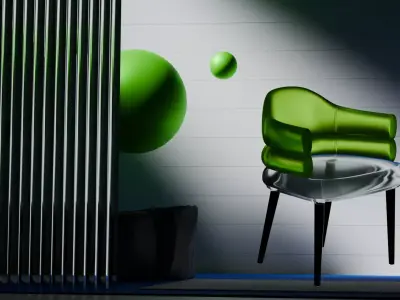 Abstract Rendering Scene Ready Project 3D model