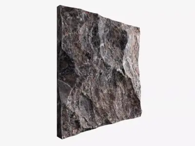 349-RockPanel piece of rock 3D model