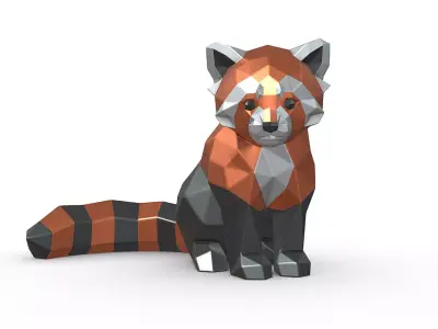 red panda 3D print model